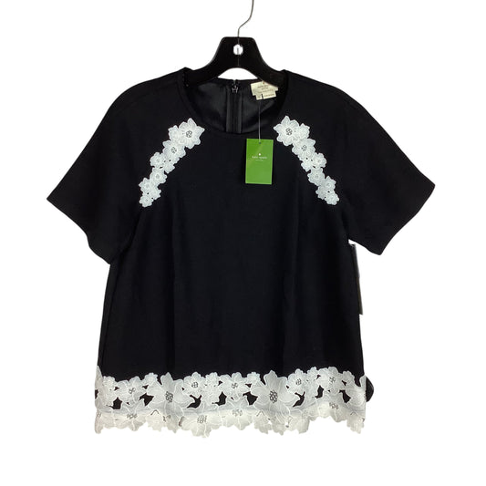 Top Short Sleeve Designer By Kate Spade In Black, Size: 2