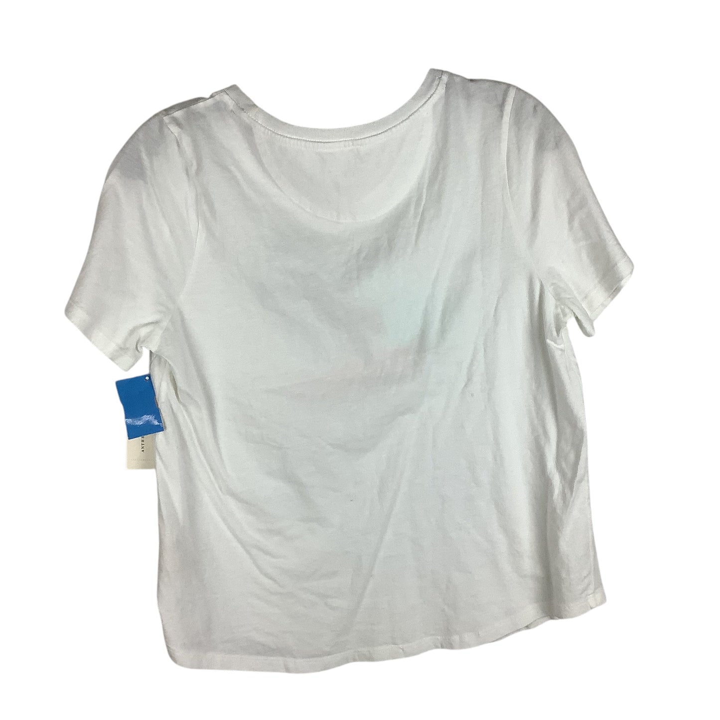 Top Short Sleeve By Anthropologie In White, Size: M