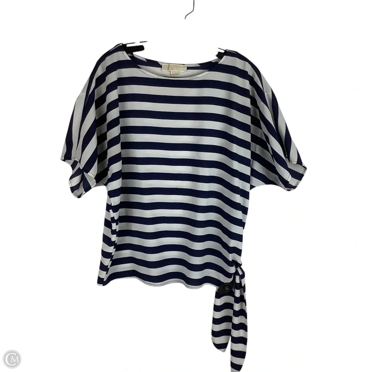 Top Short Sleeve By Michael By Michael Kors In Striped Pattern, Size: M