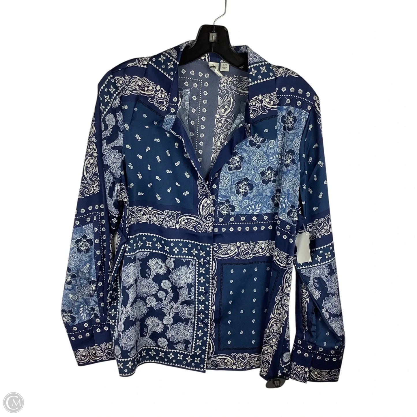 Top Long Sleeve By Joie In Blue, Size: L