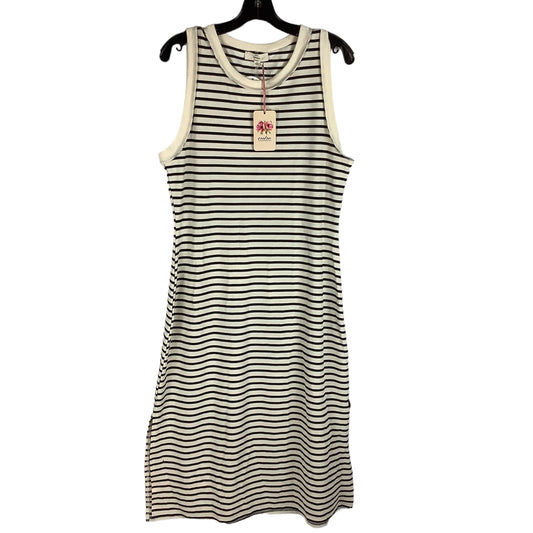 Striped Pattern Dress Casual Maxi Entro, Size L