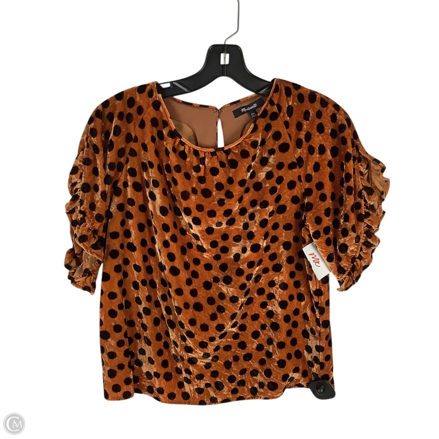 Top Short Sleeve By Madewell In Animal Print, Size: Xxs