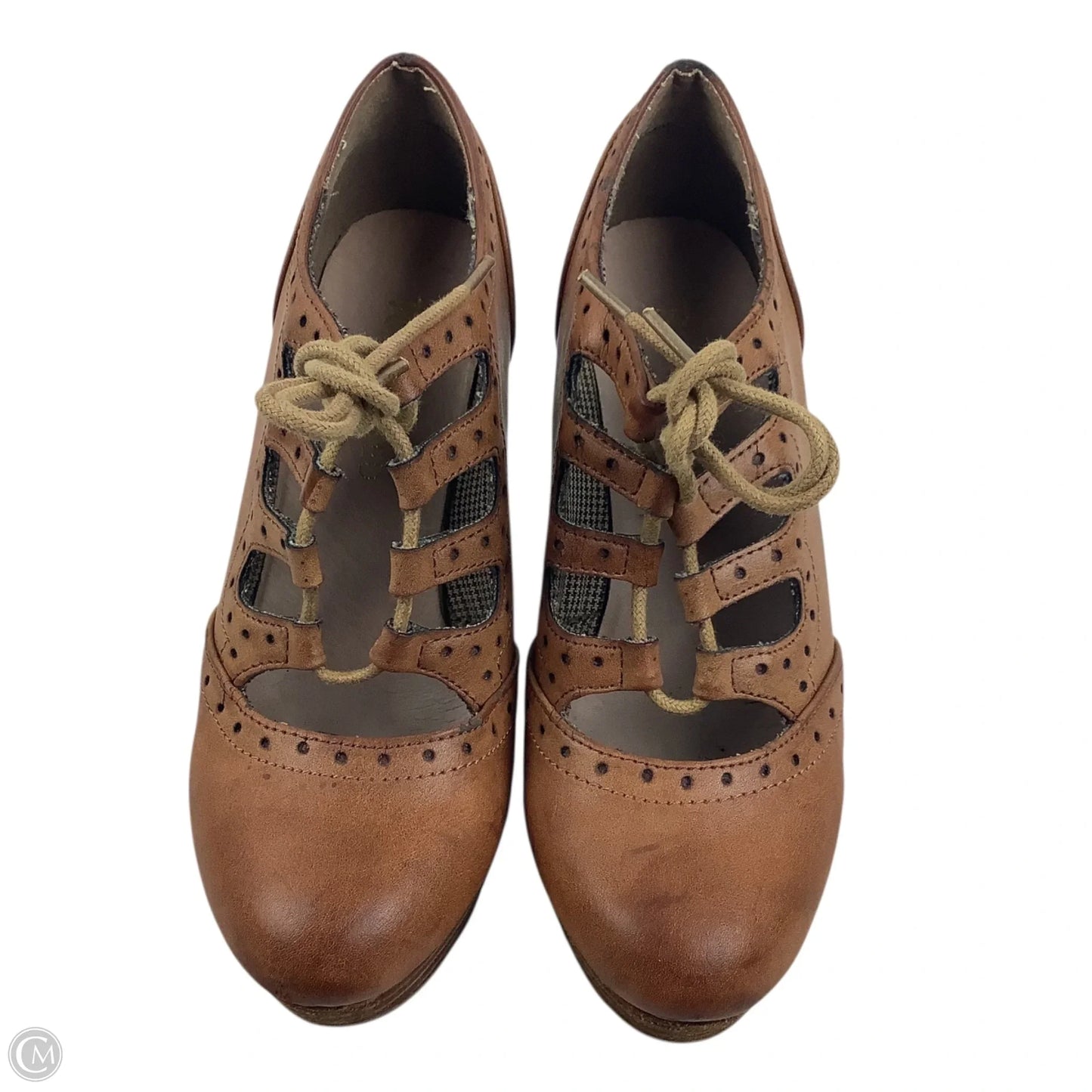 Shoes Heels Block By Restricted In Brown, Size: 6