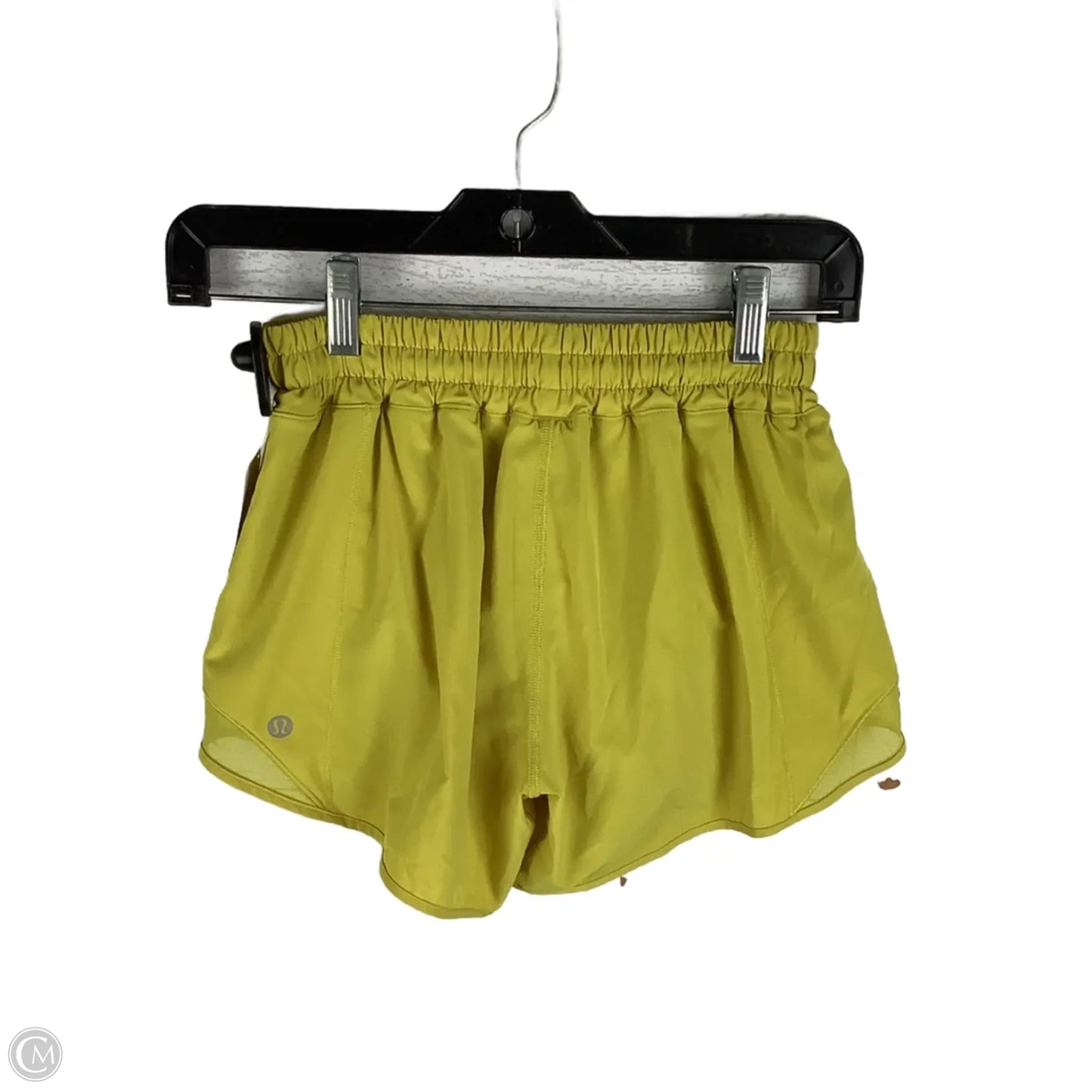 Athletic Shorts By Lululemon In Yellow, Size: 4