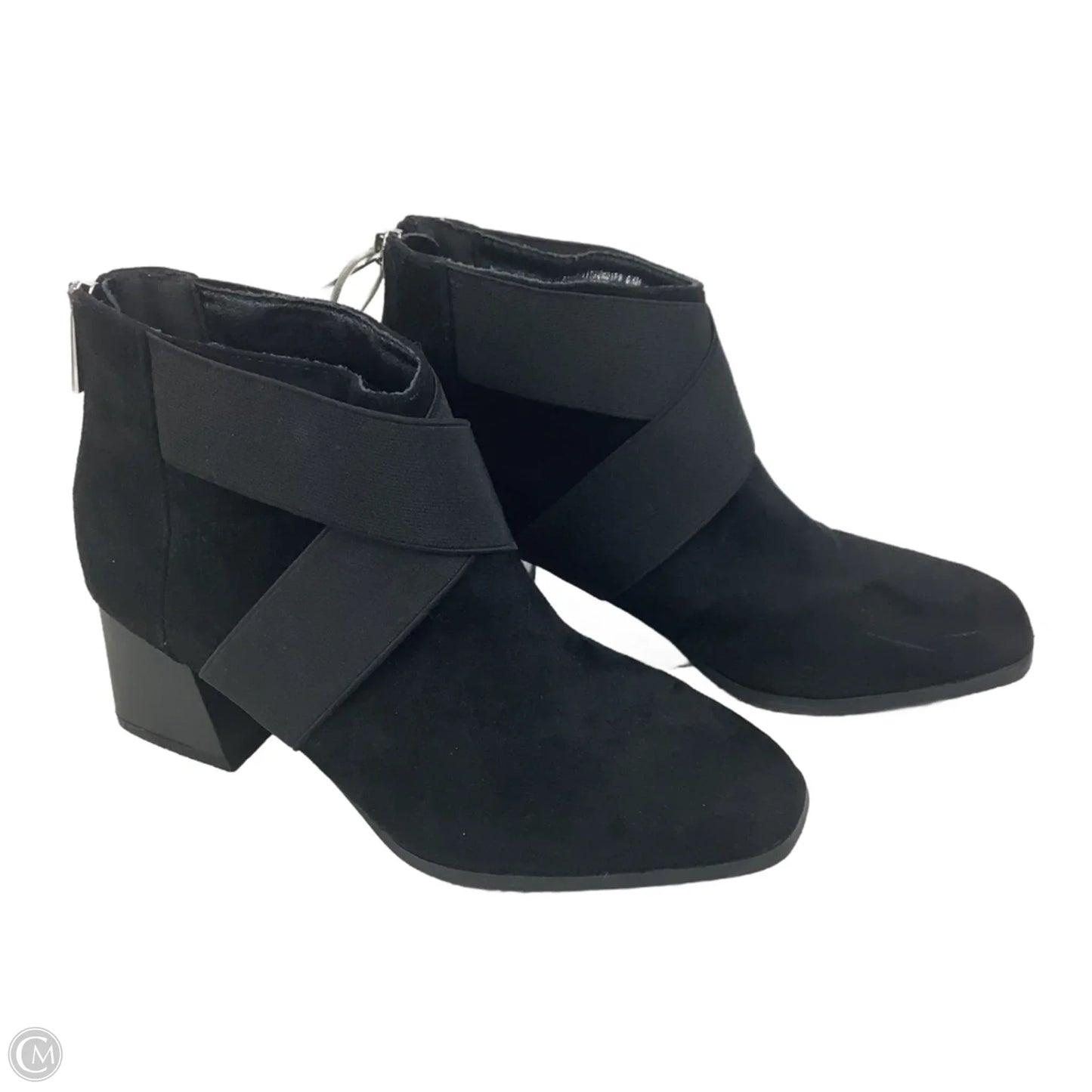 Boots Ankle Heels By Clothes Mentor In Black, Size: 6.5