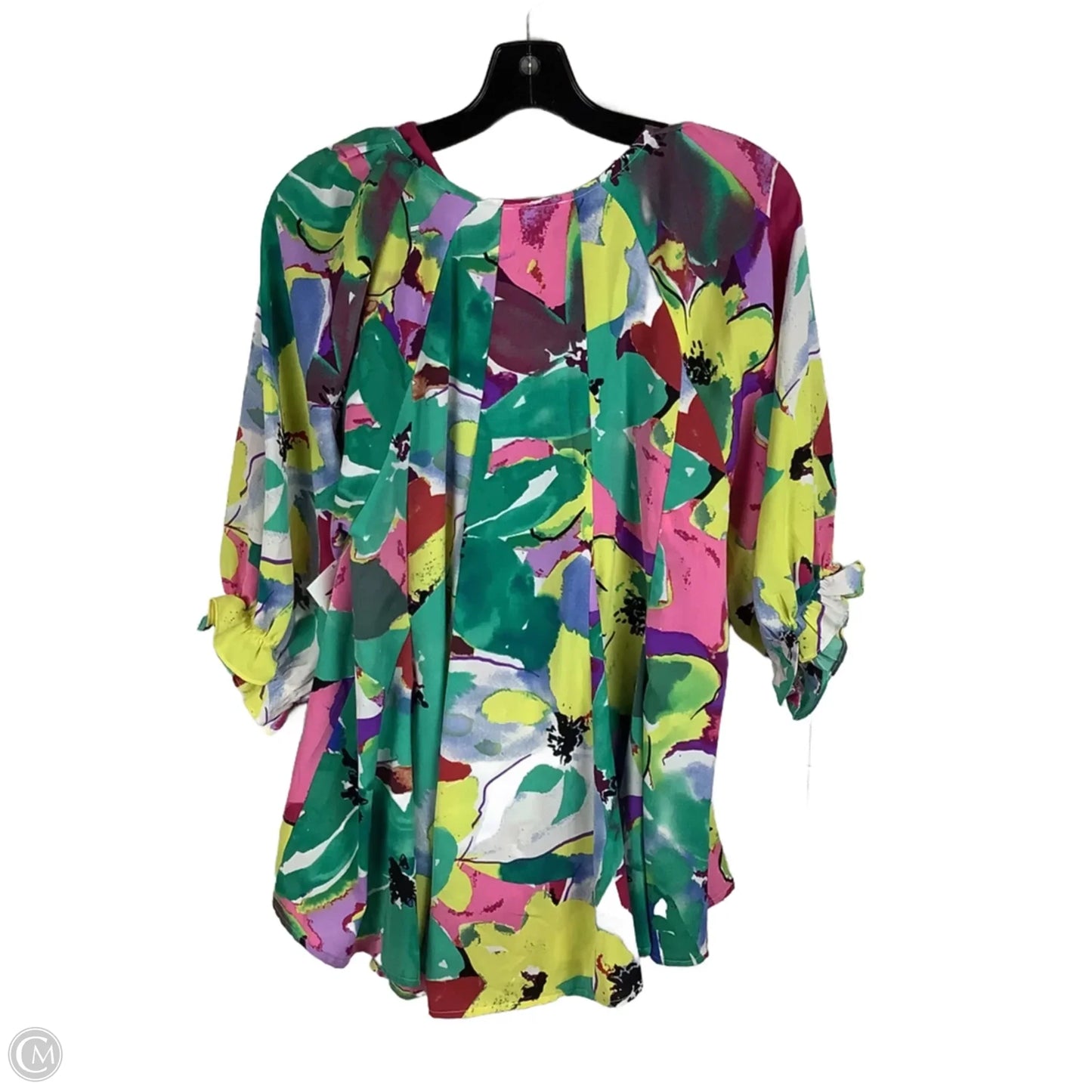 Top Short Sleeve By Umgee In Floral Print, Size: S