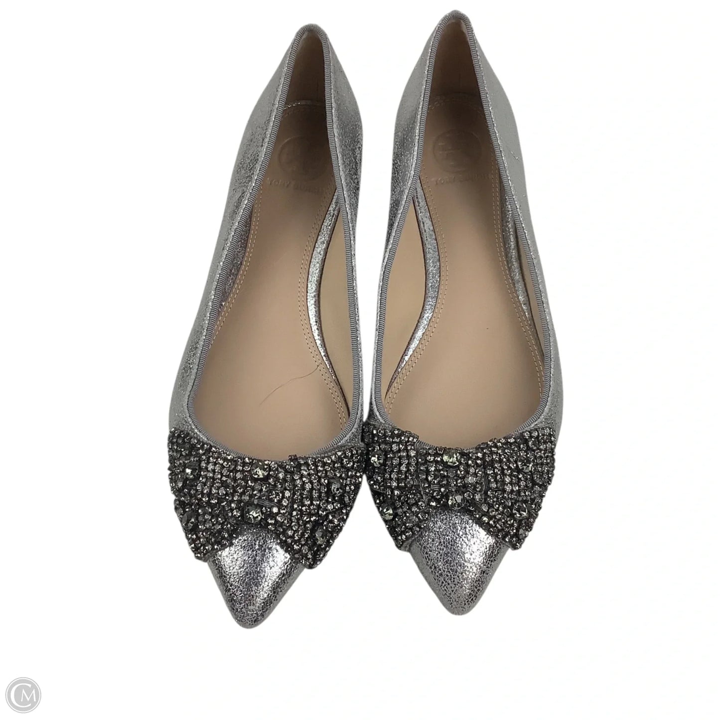 Sandals Designer By Tory Burch In Silver, Size: 7.5