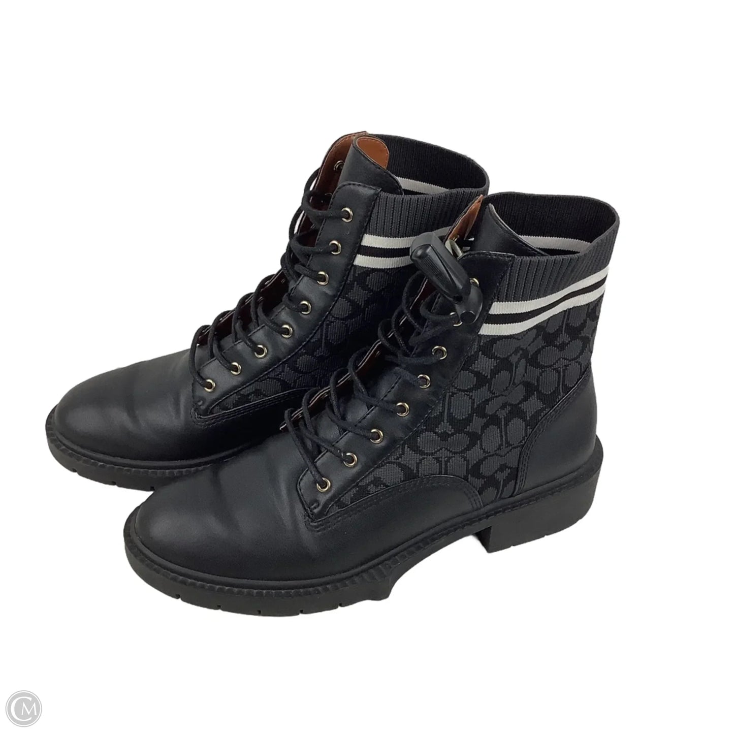 Boots Designer By Coach In Black, Size: 9.5