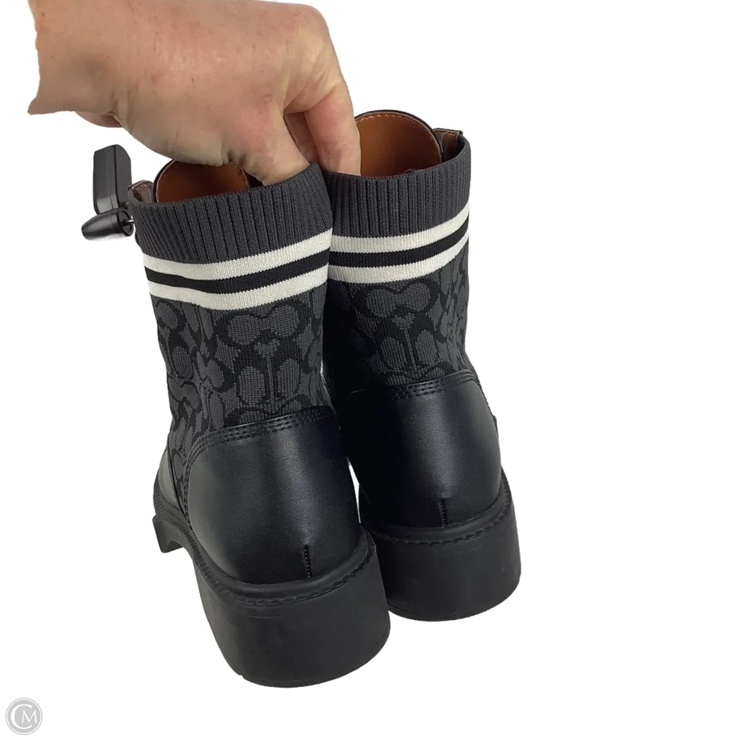 Boots Designer By Coach In Black, Size: 9.5