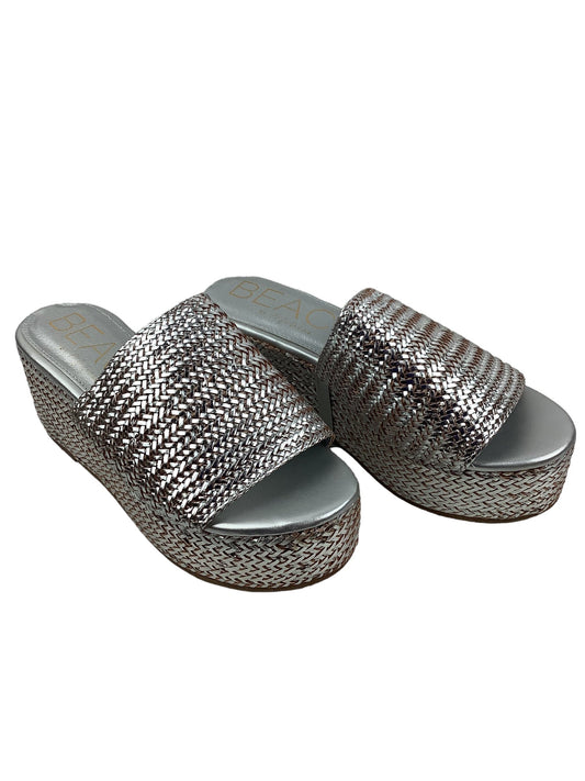 Silver Shoes Heels Block Matisse, Size 7