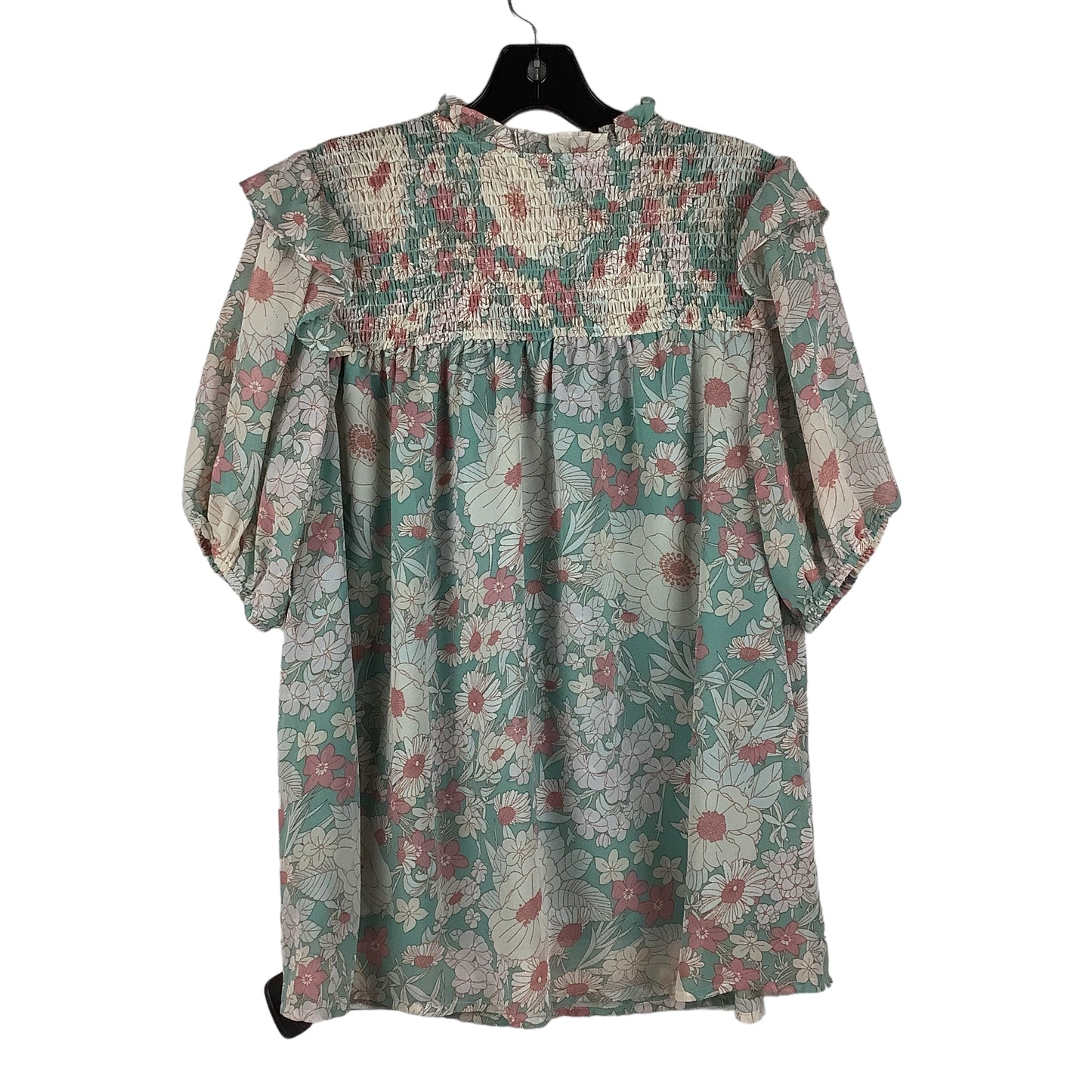 Floral Print Top Short Sleeve Umgee, Size S