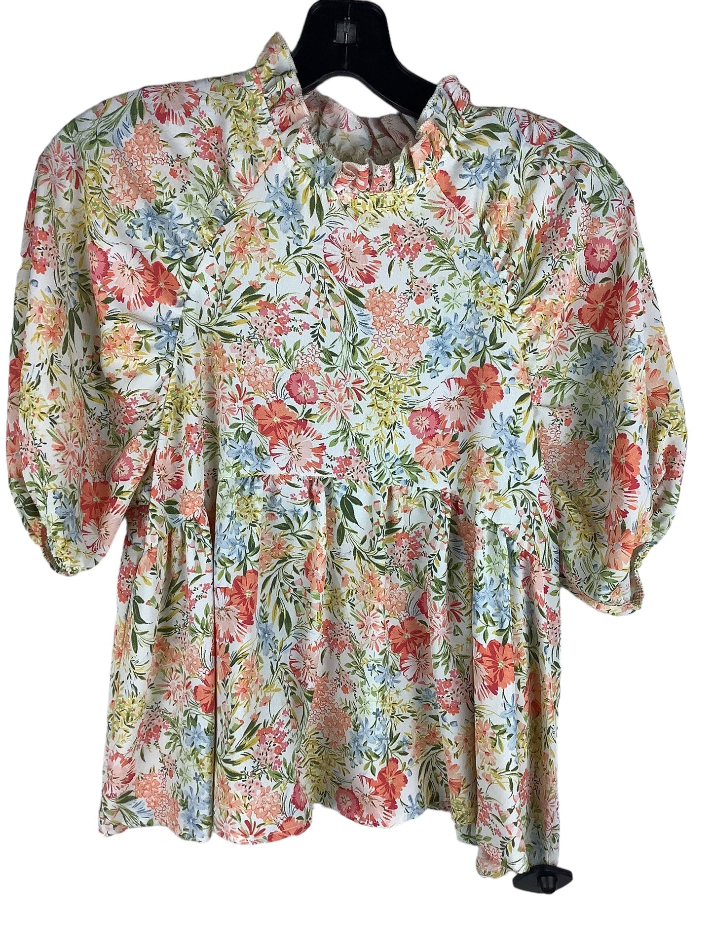 Multi-colored Top Short Sleeve Entro, Size M