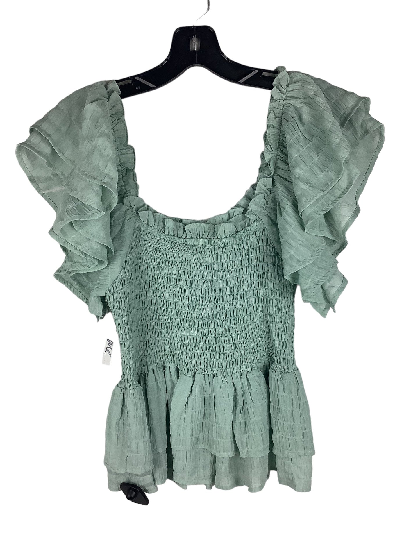 Top Short Sleeve By Flying Tomato In Green, Size: M