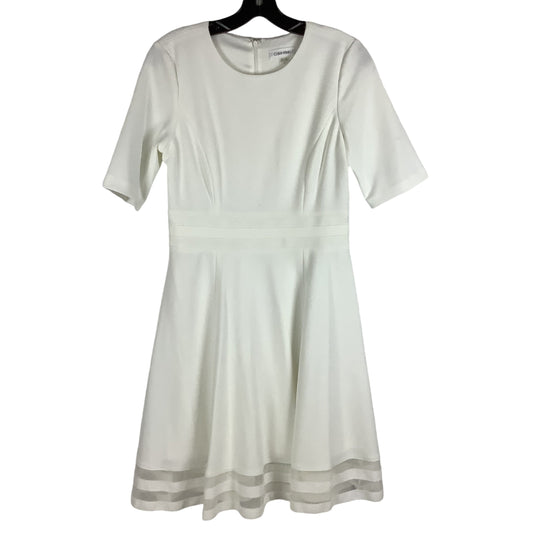 Dress Work By Calvin Klein In White, Size: 6