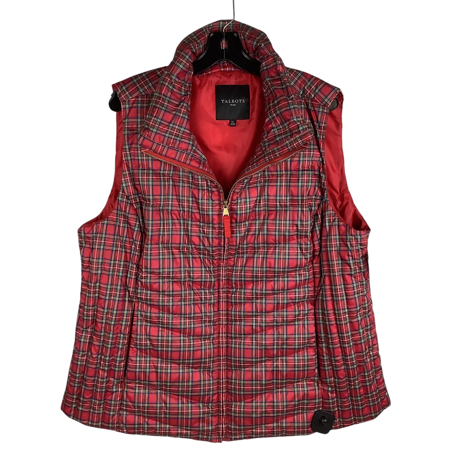 Vest Puffer & Quilted By Talbots In Red, Size: 2x