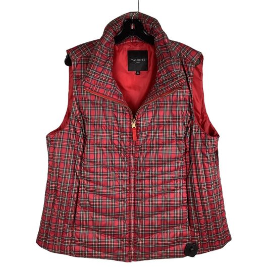 Vest Puffer & Quilted By Talbots In Red, Size: 2x