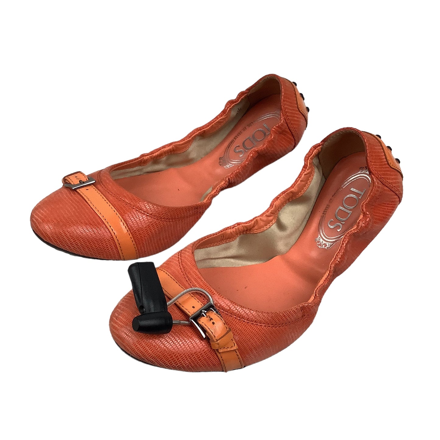 Orange Shoes Designer Tods, Size 9.5