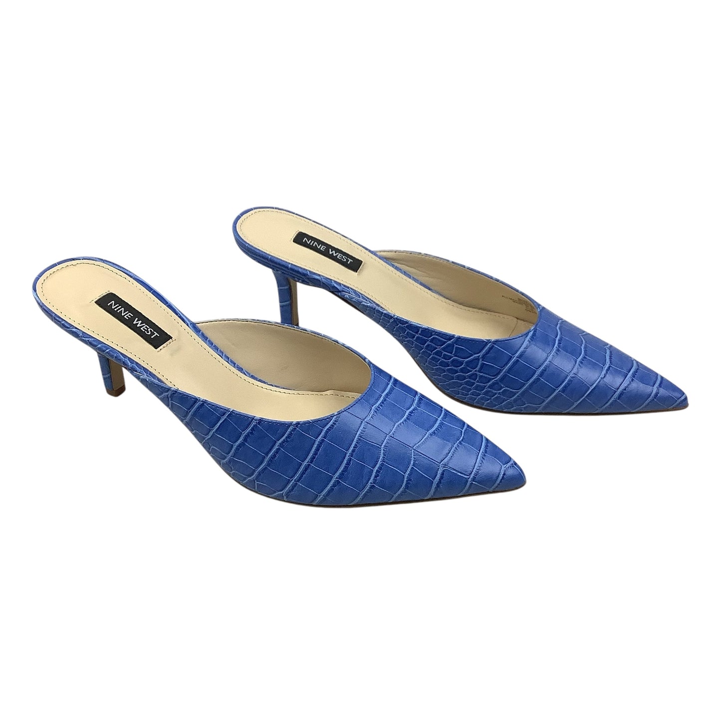 Shoes Heels Kitten By Nine West In Blue, Size: 8.5