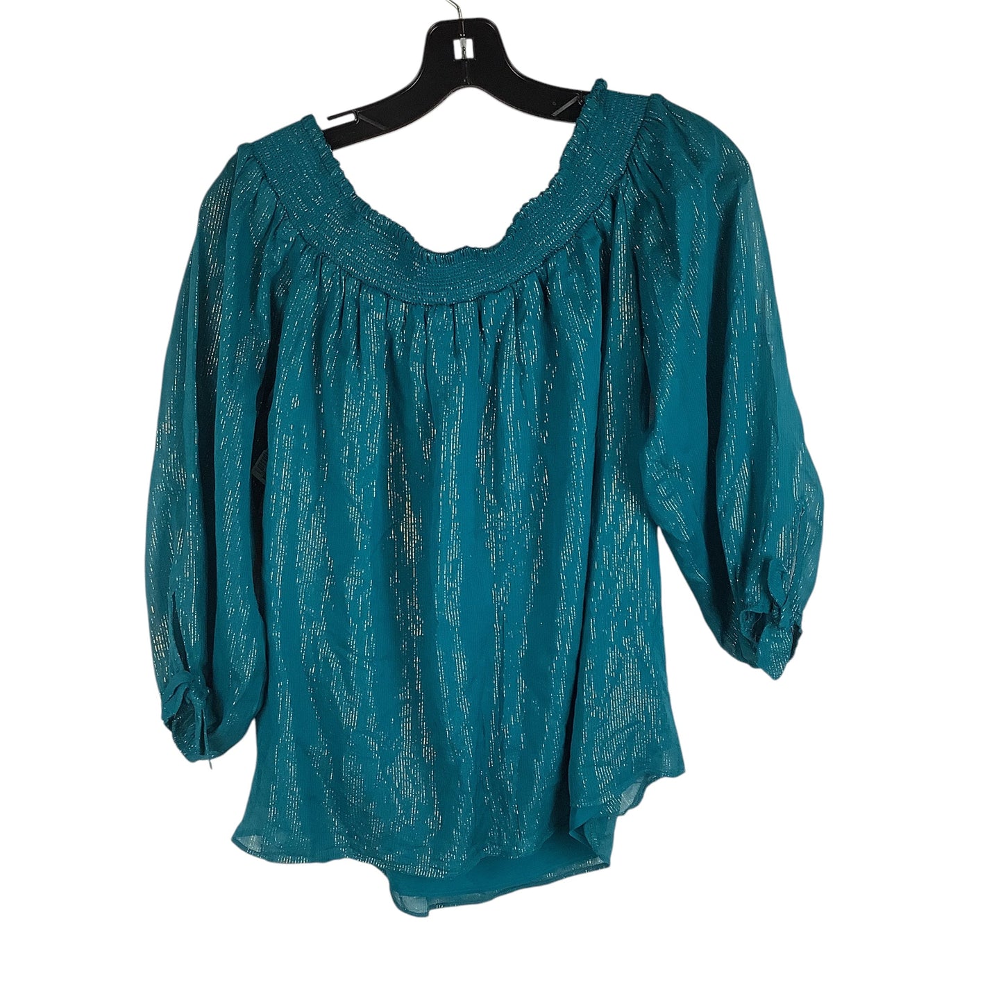 Top Long Sleeve Designer By Lilly Pulitzer In Teal, Size: M