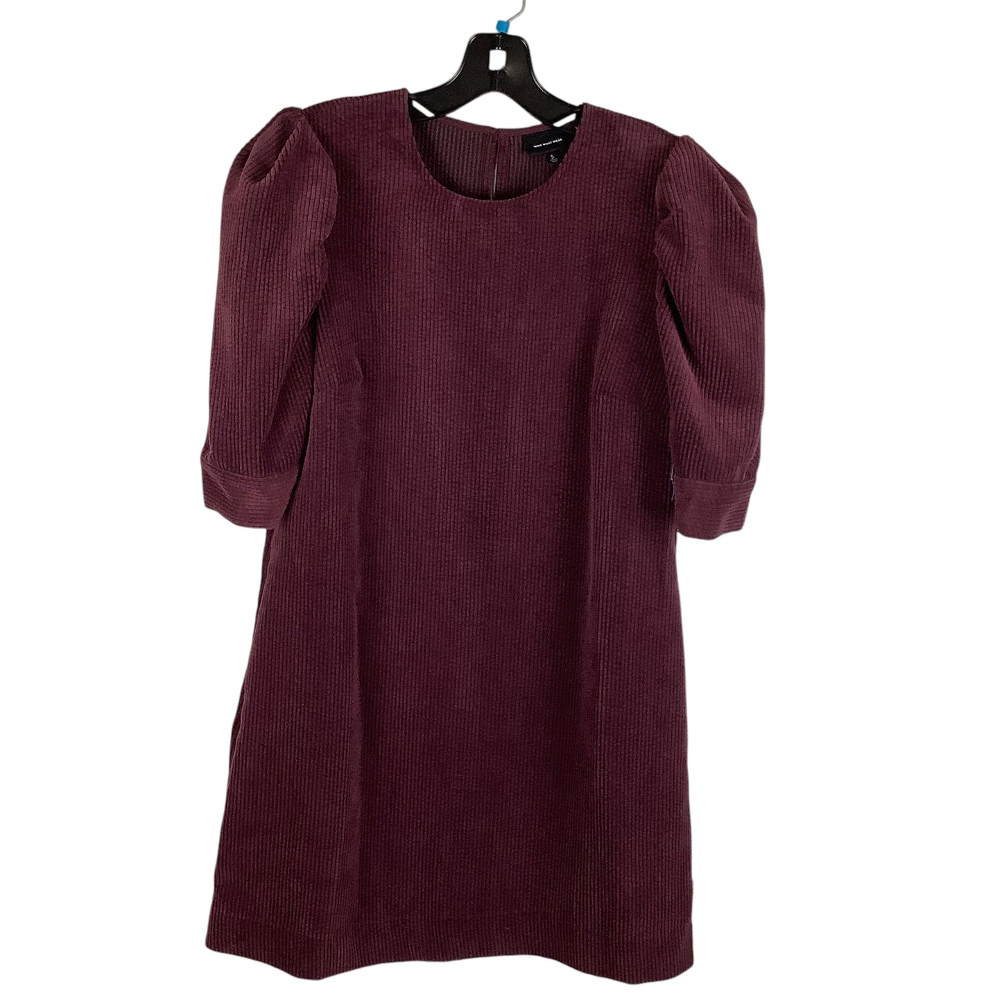 Dress Casual Midi By Who What Wear In Maroon, Size: S