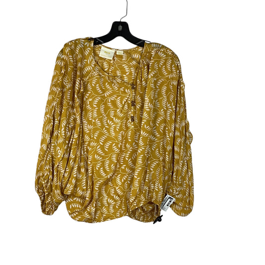 Top Long Sleeve By Maeve In Yellow, Size: M