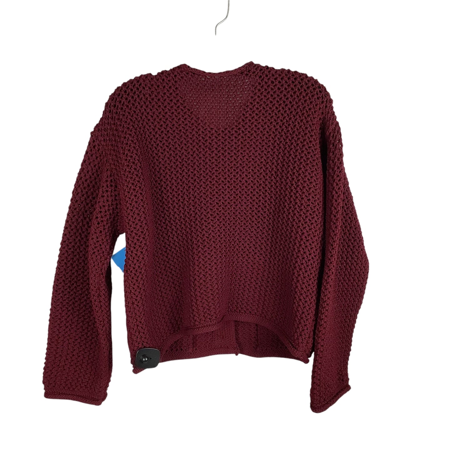 Sweater Cardigan By Zara In Maroon, Size: L