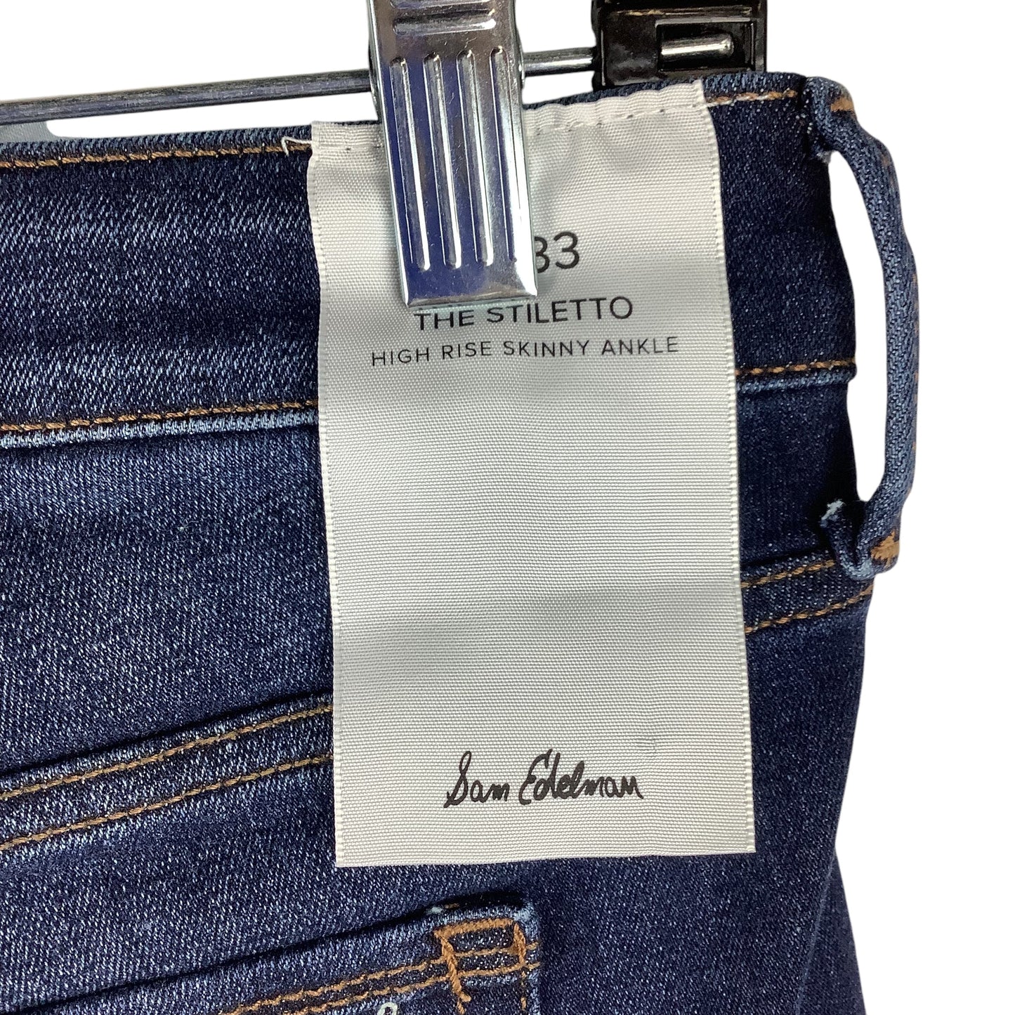 Jeans Straight By Sam Edelman In Blue Denim, Size: 16