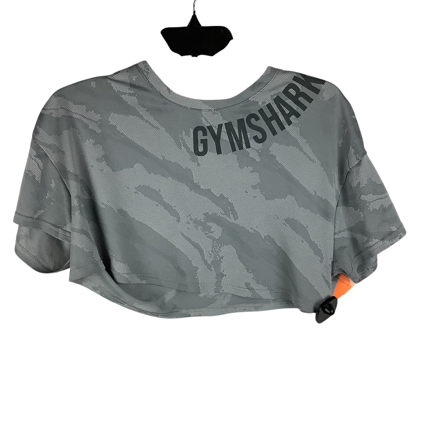 Athletic Top Short Sleeve By Gym Shark In Camouflage Print, Size: L