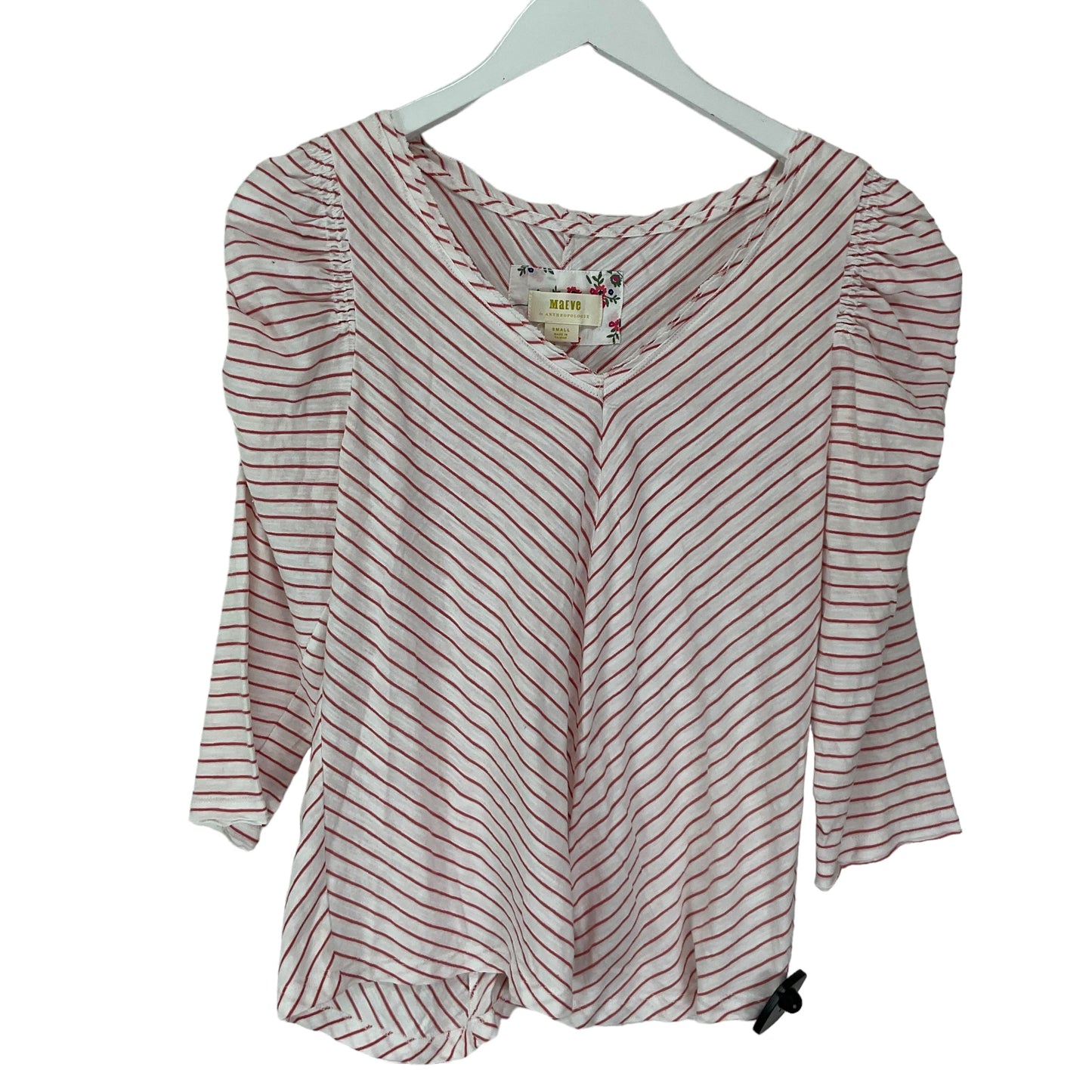 Top Long Sleeve By Maeve In Striped Pattern, Size: S