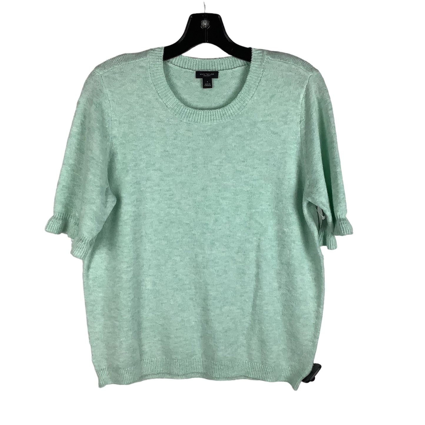 Green Top Short Sleeve Ann Taylor, Size L