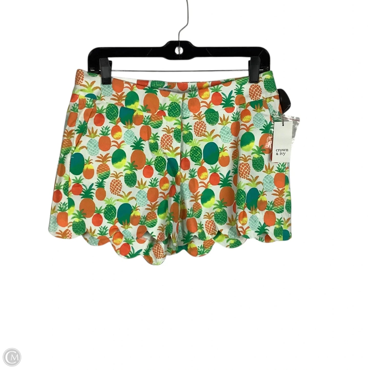Shorts By Crown And Ivy In Orange & Yellow, Size: 4