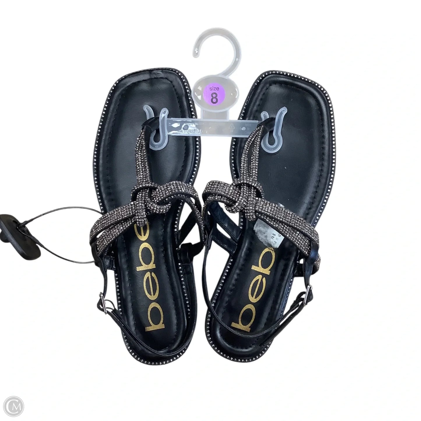 Sandals Flats By Bebe In Black, Size: 8