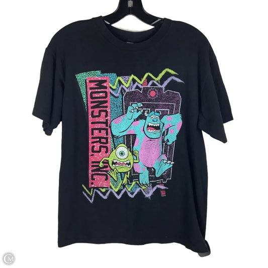 Top Short Sleeve By Clothes Mentor In Black, Size: M