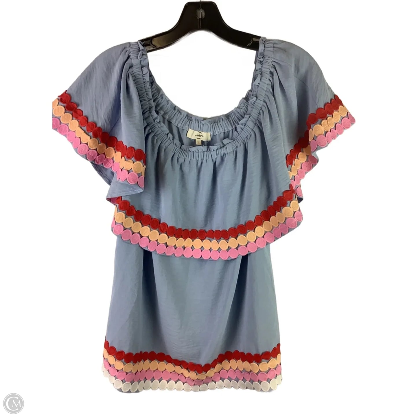 Top Sleeveless By Entro In Blue, Size: L