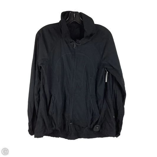 Athletic Jacket By Lululemon In Black, Size: 6