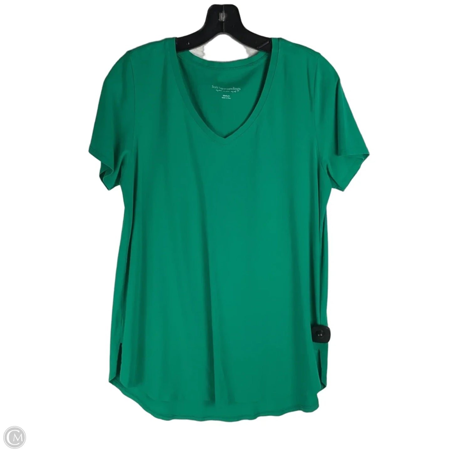 Top Short Sleeve By Soft Surroundings In Green, Size: M
