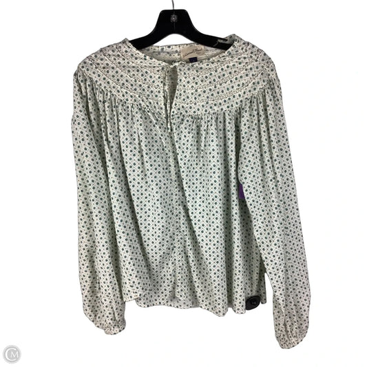 Top Long Sleeve By Universal Thread In Floral Print, Size: M