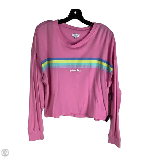 Top Long Sleeve By Clothes Mentor In Pink, Size: M