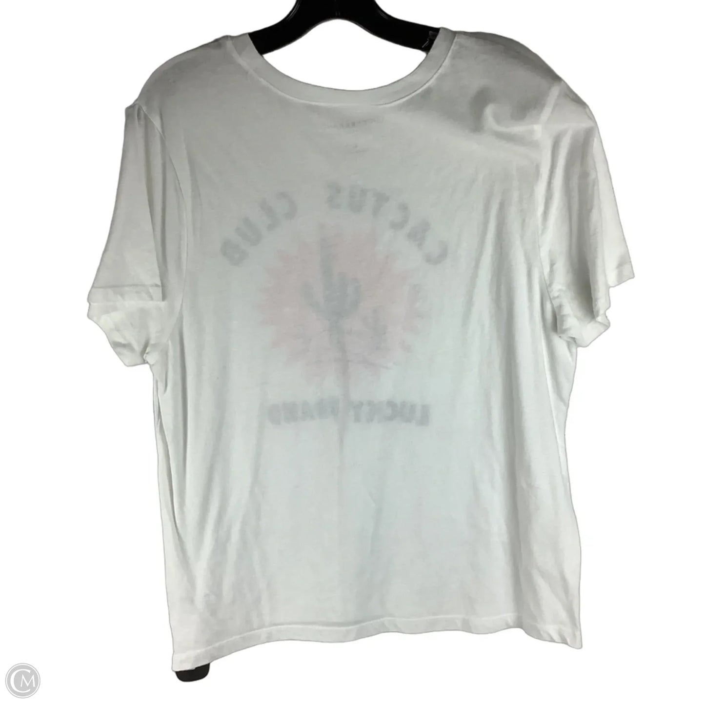 Top Short Sleeve By Lucky Brand In White, Size: Xl
