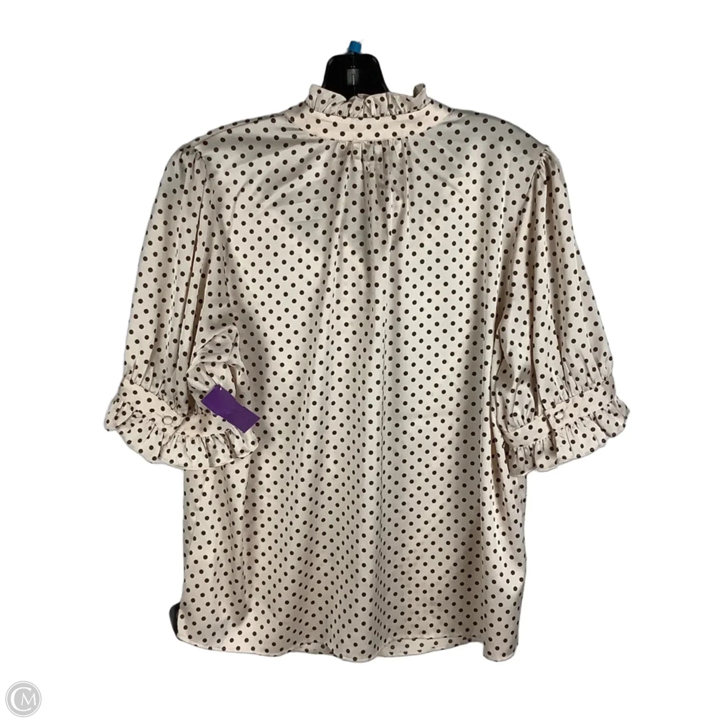 Top Short Sleeve By Maison Damelie In Polkadot Pattern, Size: M