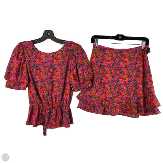 Skirt Set 2pc By Mi Ami In Floral Print, Size: S