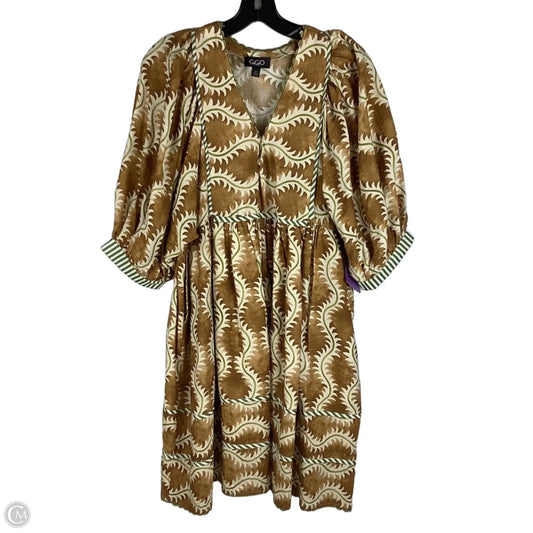 Dress Party Short By Gigio In Brown & Green, Size: S