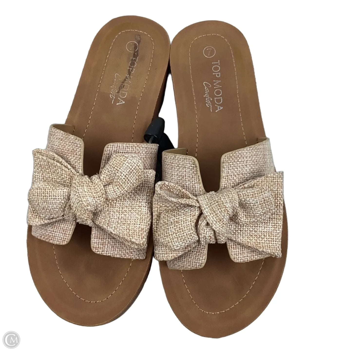Sandals Heels Platform By Top Moda In Brown, Size: 7
