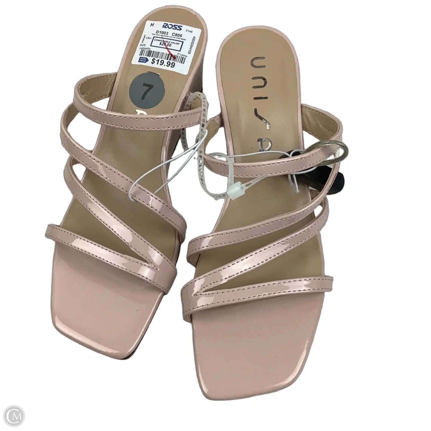 Shoes Heels Wedge By Unisa In Pink, Size: 7
