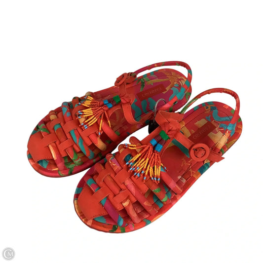 Sandals Flats By Farm Rio In Multi-colored, Size: 10