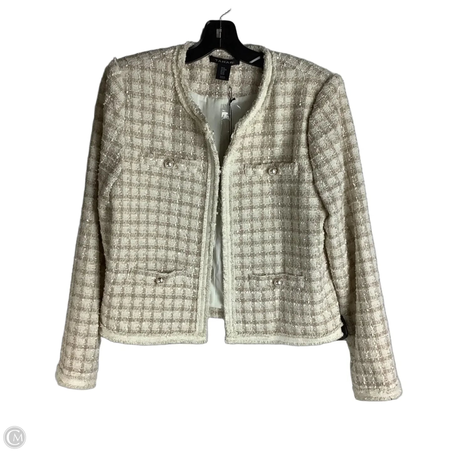 Blazer By Tahari In Cream, Size: M