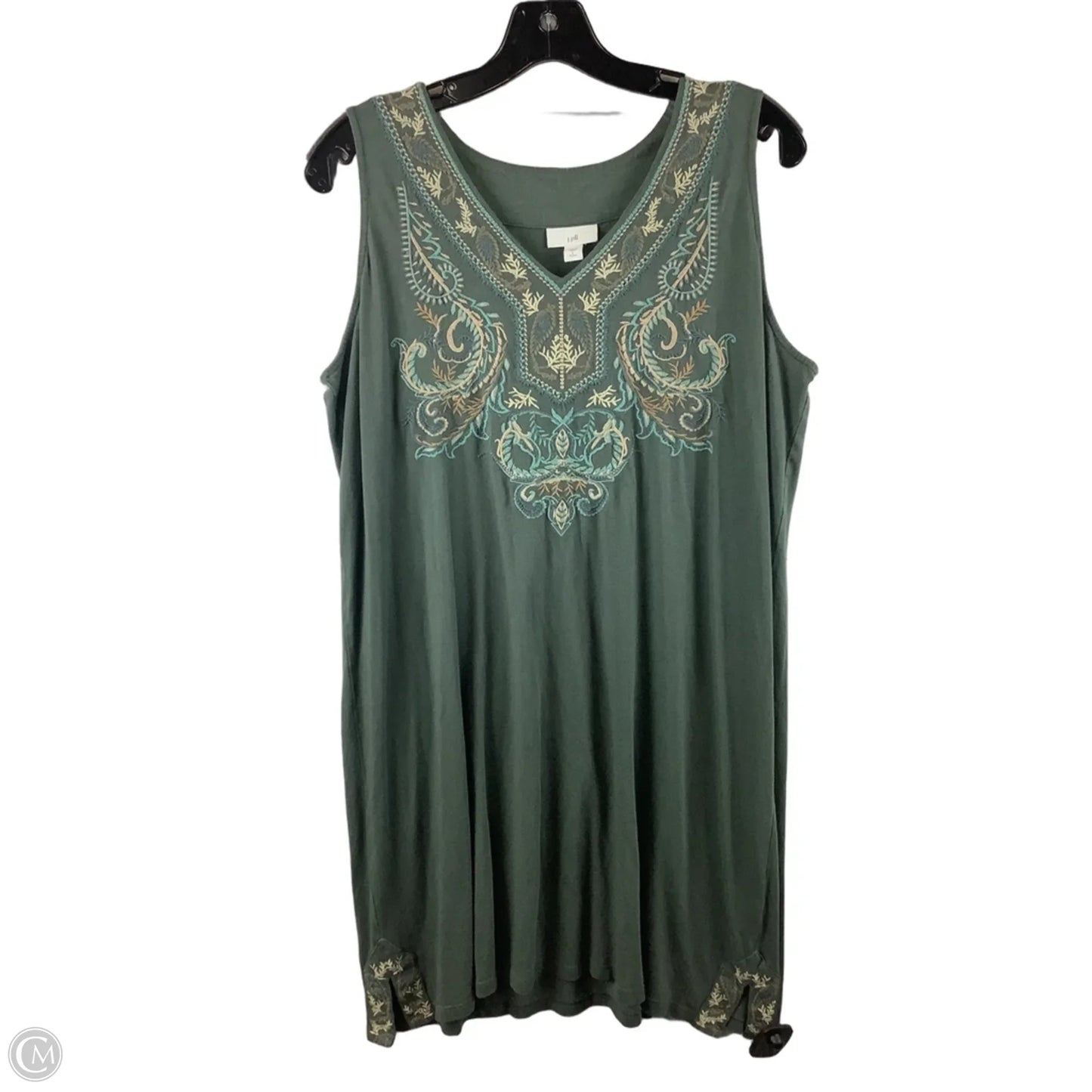 Dress Casual Midi By J. Jill In Green, Size: L