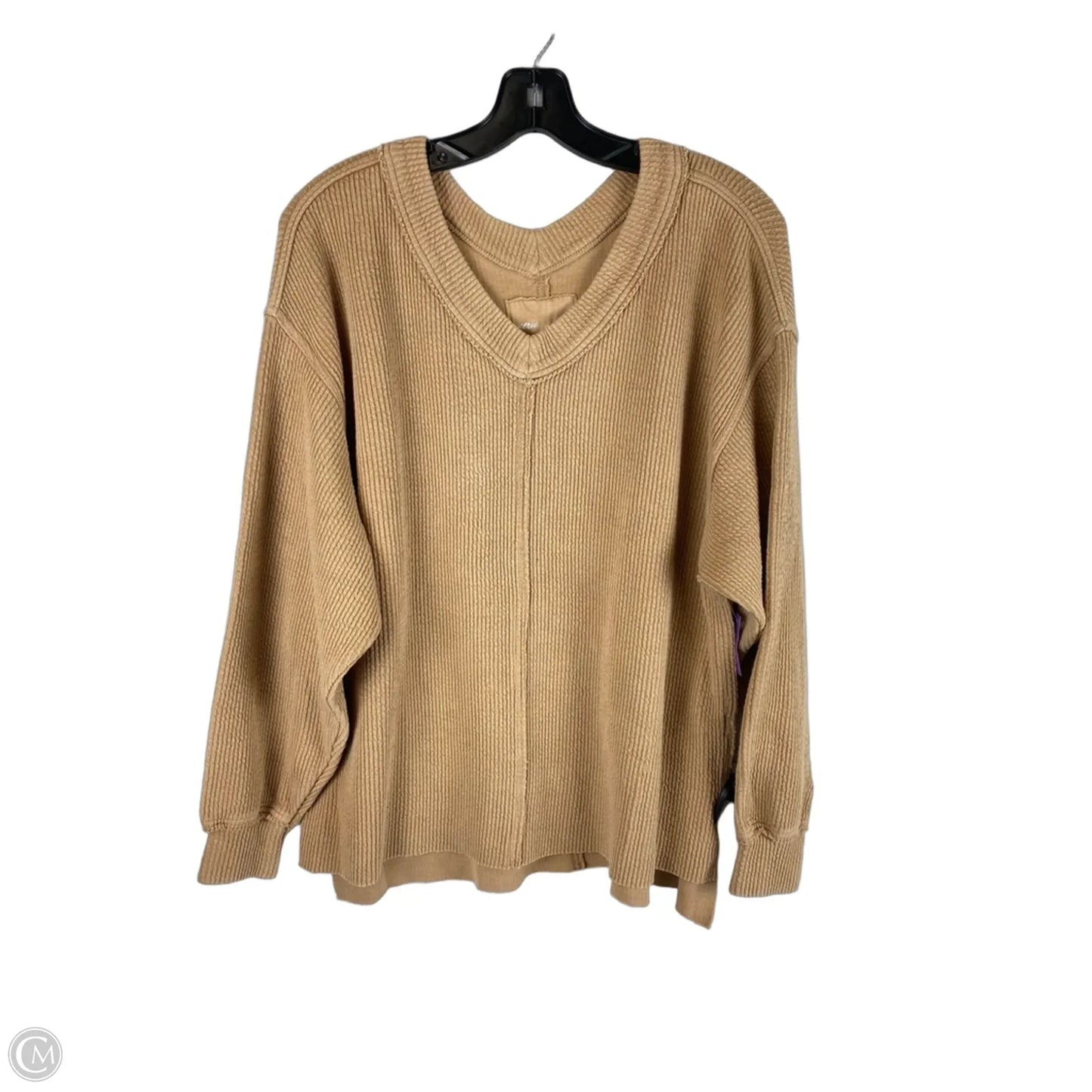 Top Long Sleeve By Aerie In Brown, Size: Xs