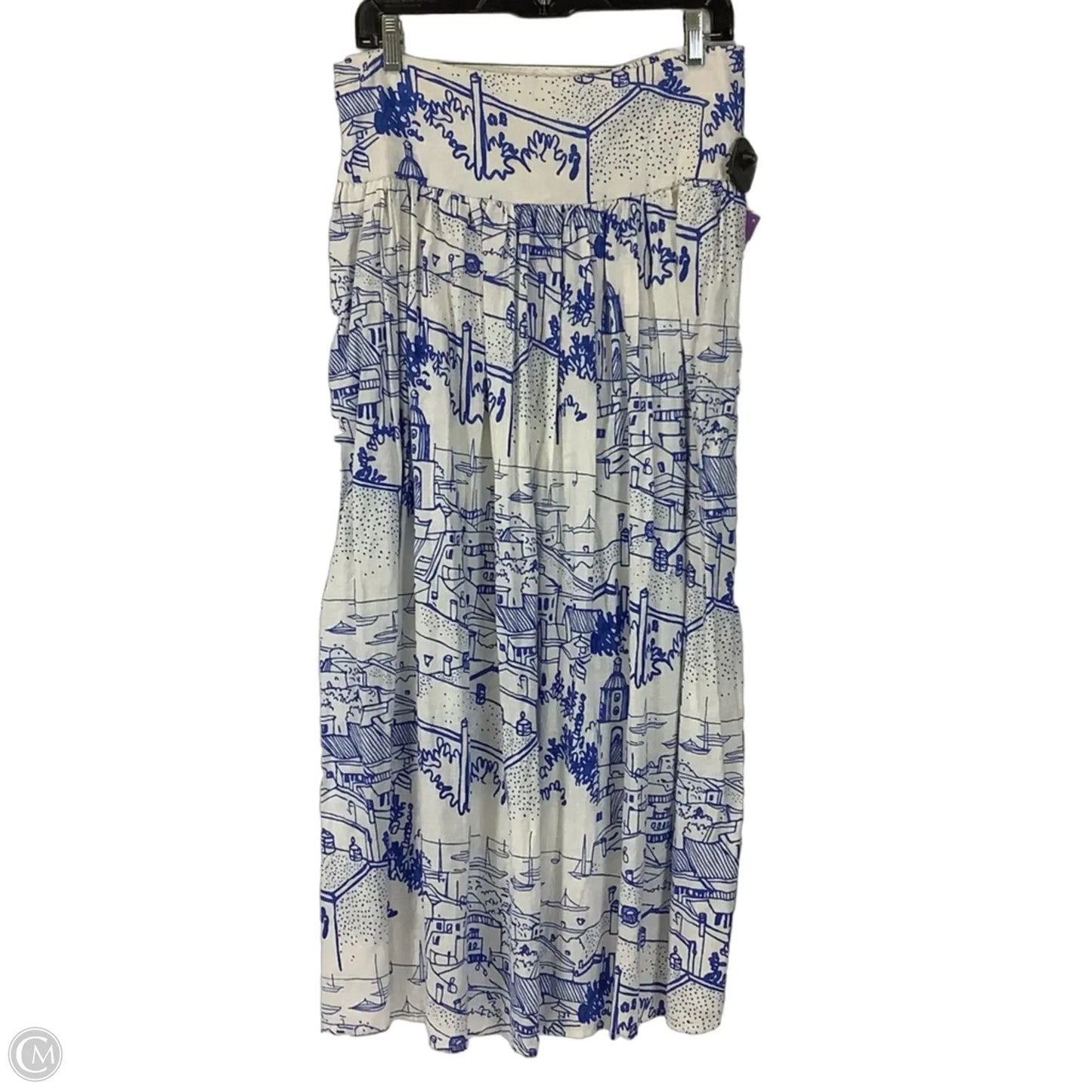 Skirt Maxi By Calypso St Barth In Blue & White, Size: L