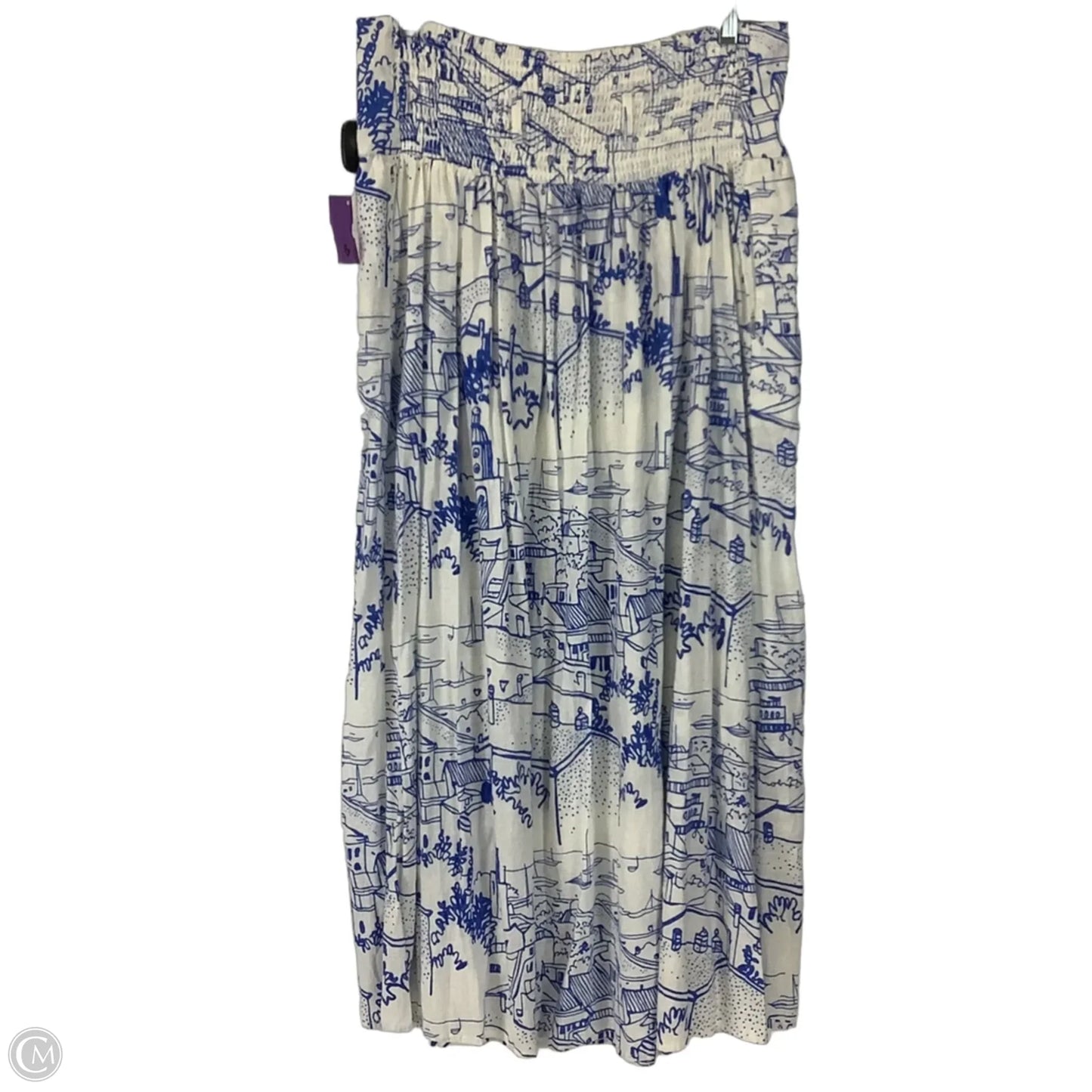 Skirt Maxi By Calypso St Barth In Blue & White, Size: L